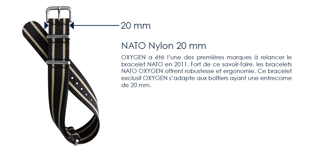Bracelet Nylon Nato 20 mm