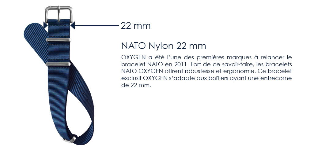 Bracelet Nylon Nato 22 mm