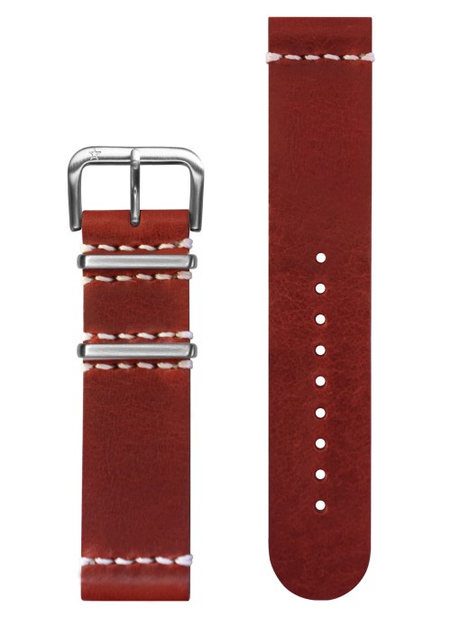 Vintage Leather Red 22 mm