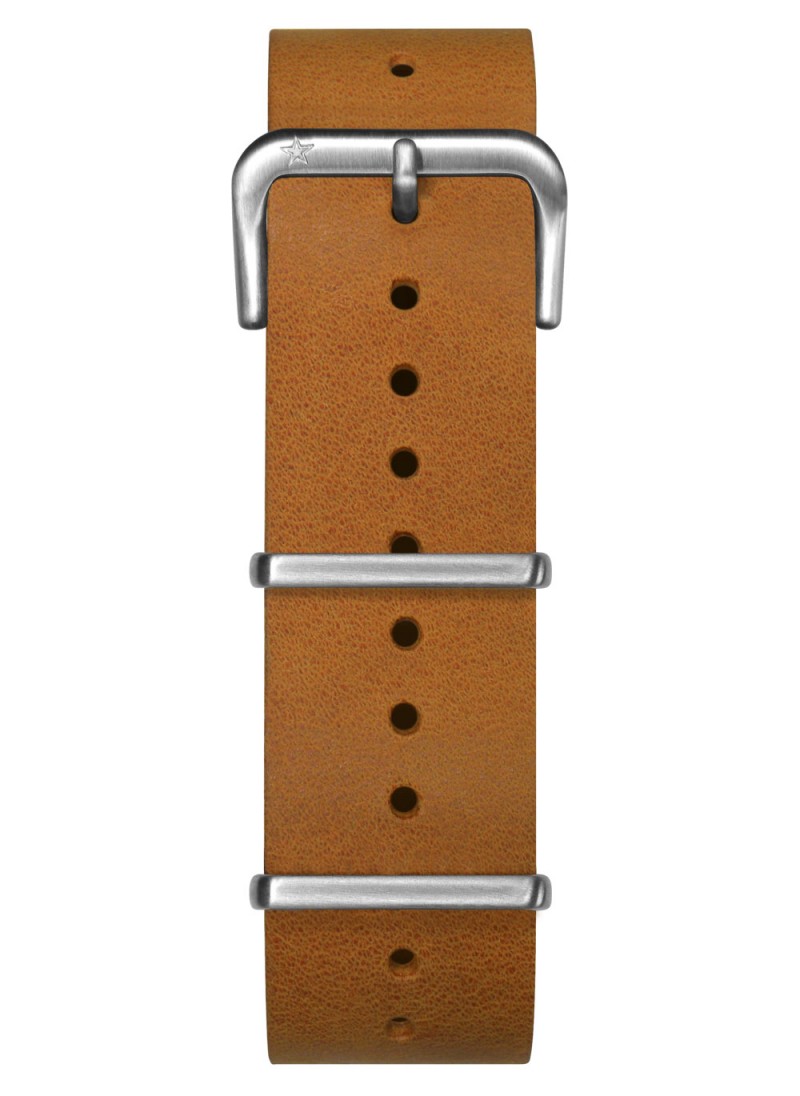 Brassard NATO En Cuir Lisse Traité à L'huile - Largeur 20-22mm - Vendu à L'unité