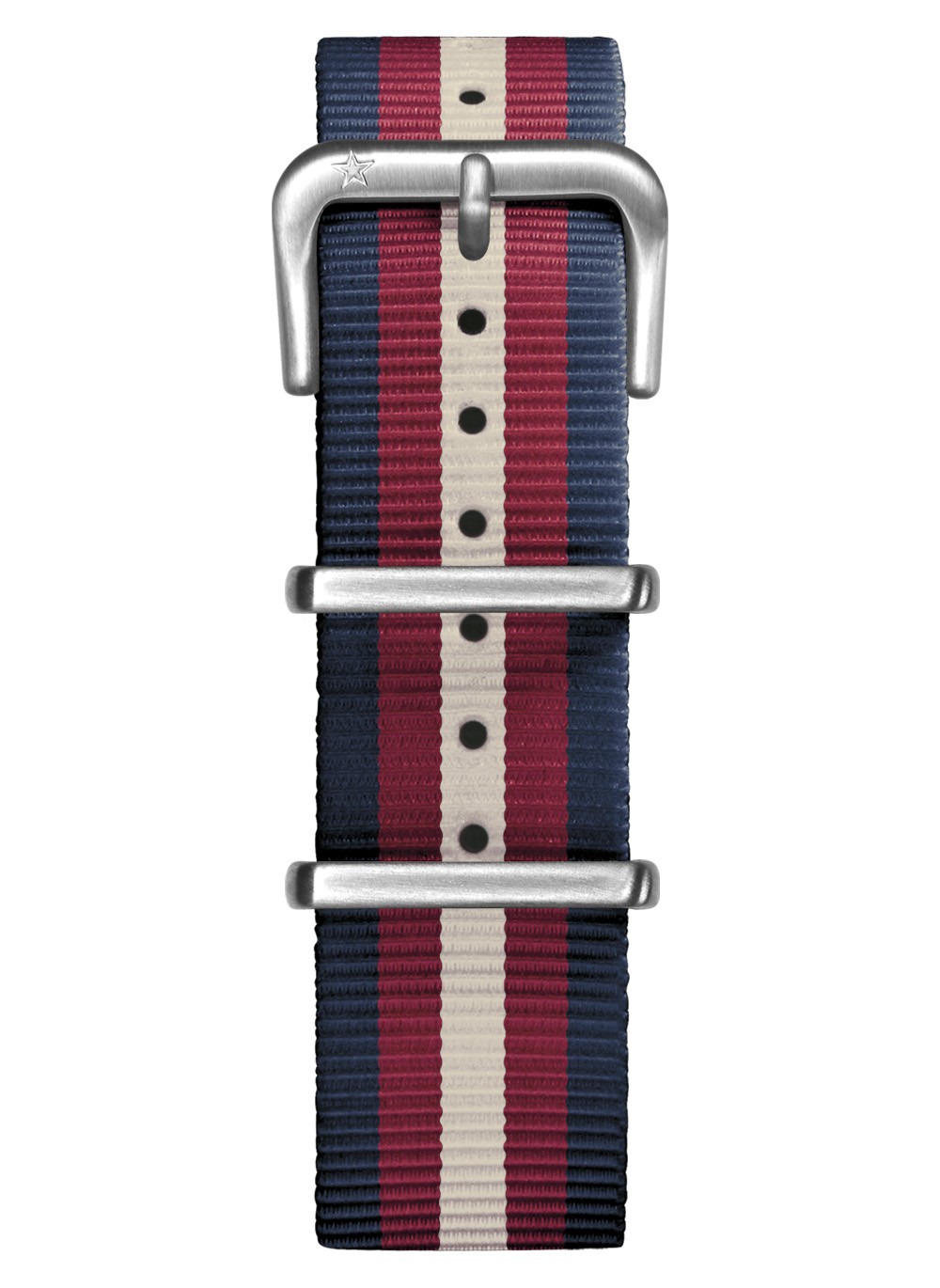 Nato Nylon Navy/ Red / Ivory 20 mm - OXYGEN WATCH