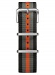 Nato Nylon Black / Grey / Orange 20 mm