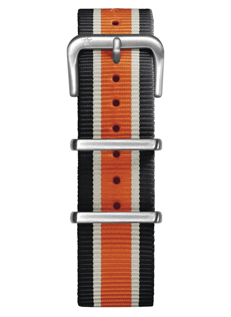 Nato Nylon Black / Ivory / Orange 20 mm