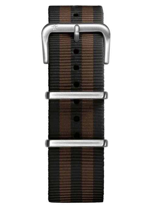 Nato Nylon Black / Brown 22 mm