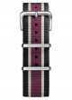 Nato Nylon Black / Ivory / Plum 22 mm