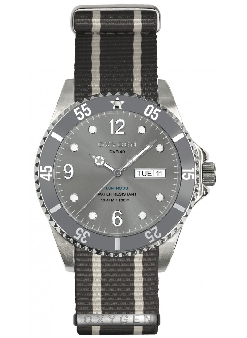 Diver 40 Elephant Grey ivory Grey Strap