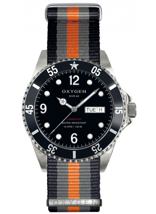 Diver 40 Moby Dick Bracelet Noir Gris Orange