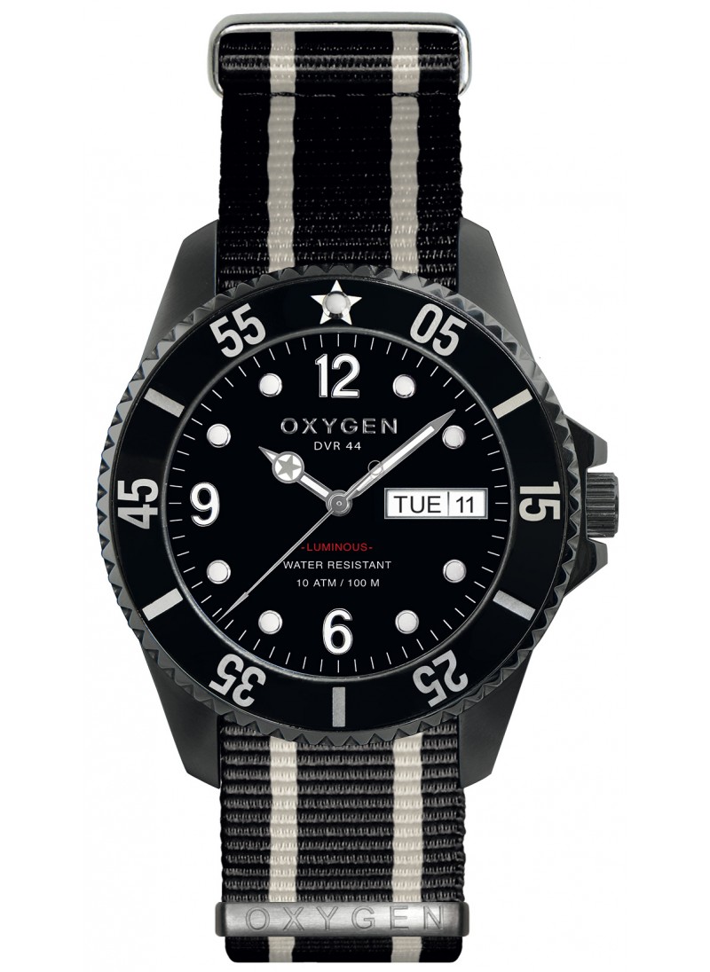 Diver 44 Moby Dick Black Ivory black Strap