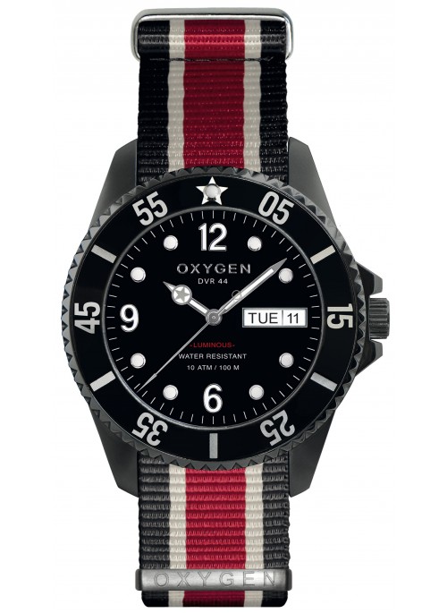 Diver 44 Moby Dick Bracelet Noir Ivoire Rouge