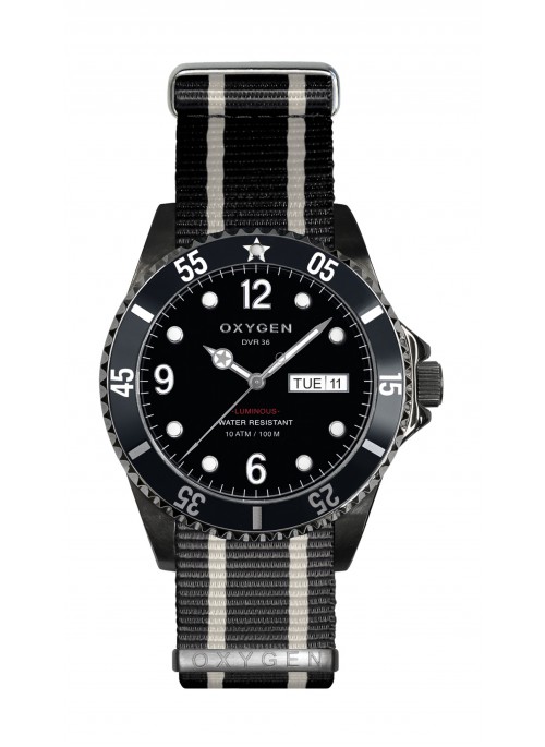 Diver 36 Moby Dick Black Ivory Black Strap