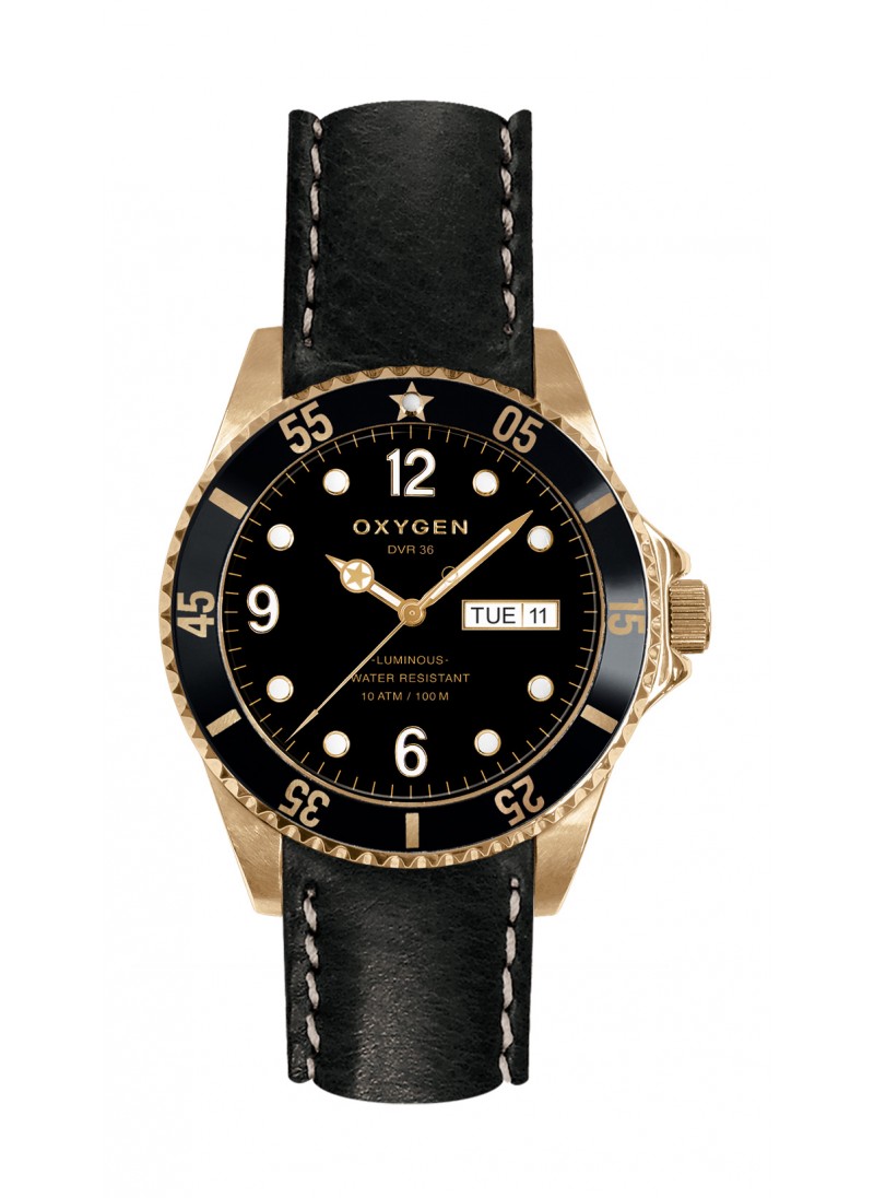 Diver 36 Gold Mine Black Strap