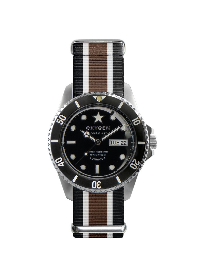 Diver Vintage 42 Cigar Black Ivory Brown Strap