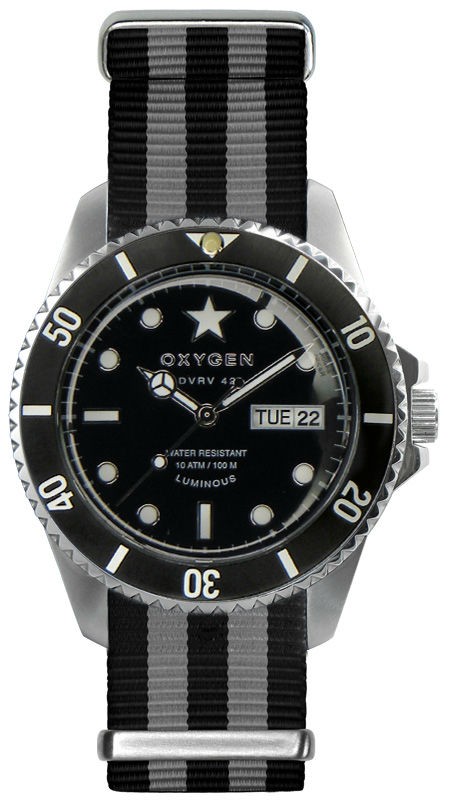 Diver Vintage 42 Cigar Black Grey Black Strap