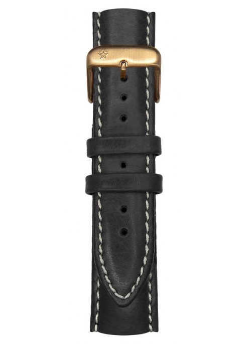 Classic Leather Black pink Gold Buckle 20 mm