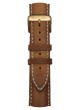 Classic Leather Brown Light Pink Gold Buckle 20 mm