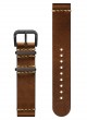 Vintage Leather Light Brown - Black Buckle 20 mm