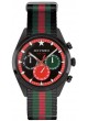 Dual Time 40 Roma Black Green Red Strap