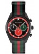 Dual Time 40 Roma Bracelet Noir Vert Rouge