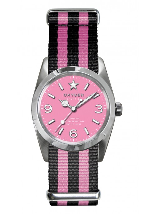 Sport 34 Flamingo Black pink Strap