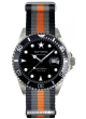 Diver 40 Moby Dick Black Grey Orange Strap