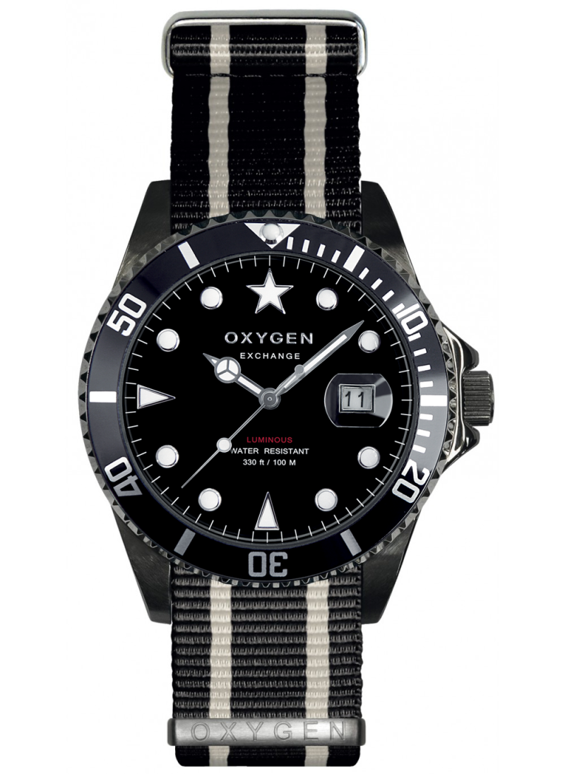 Diver 40 Moby Dick Bracelet Noir Ivoire Noir